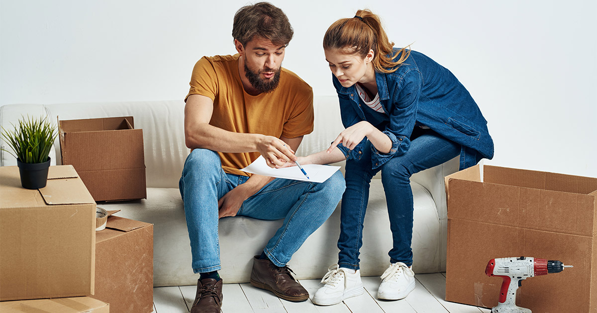 Couple planning a move