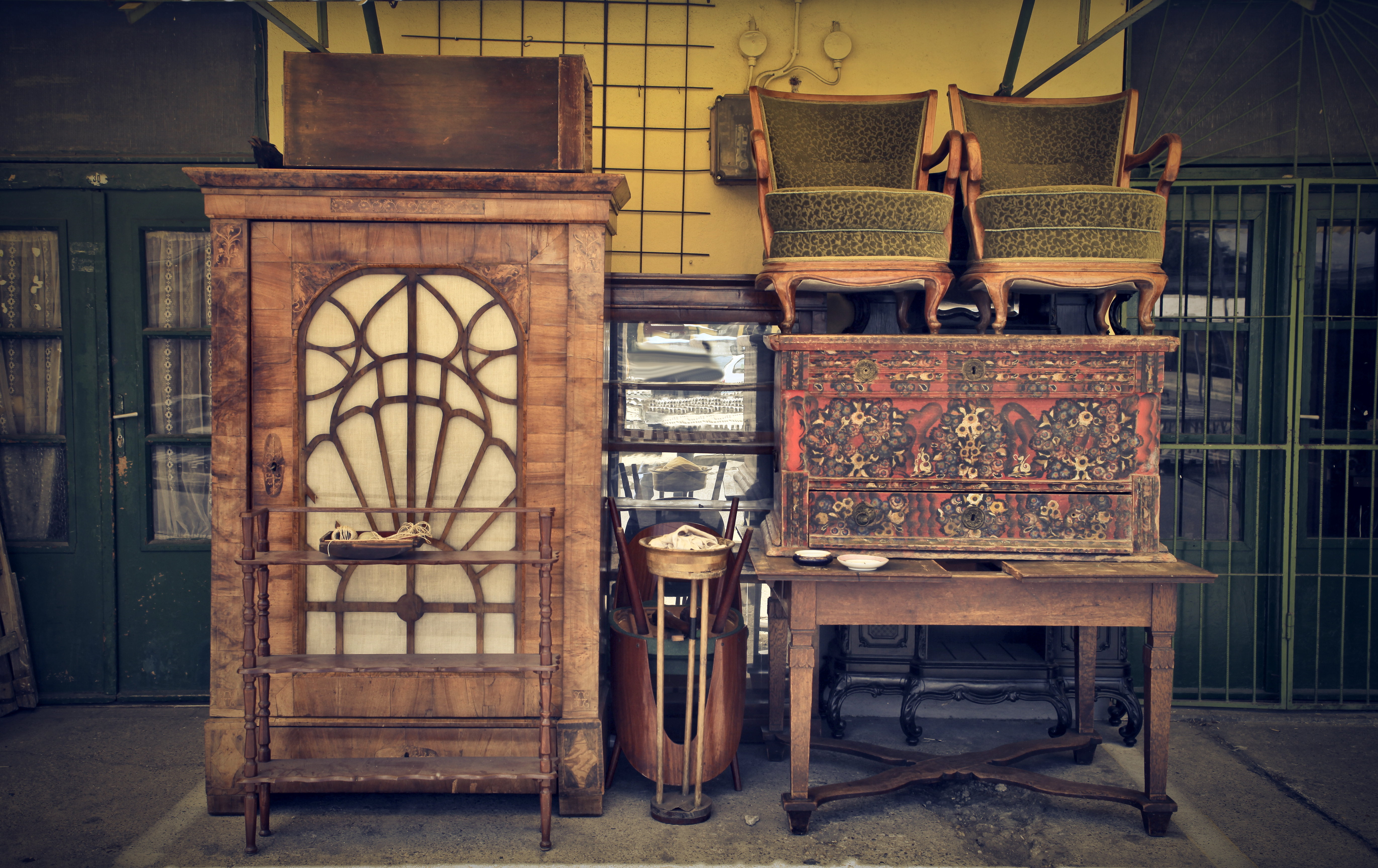 antique furniture ready for specialty movers