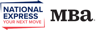 The image features the National Express logo and the MBA logo. The National Express logo includes the text 